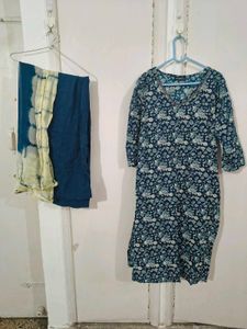 Jaipuri Blue Kurta Set