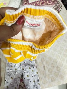 0-3 Months  Combo Of Baby Pants And A Bootie
