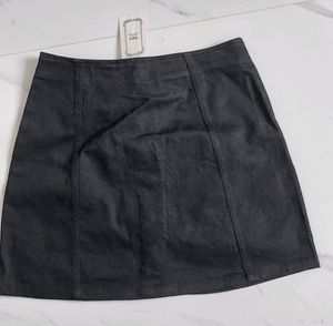 Black Button Skirt