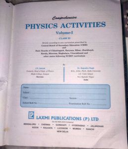Comprehensive Physics Activities Class Of 12th