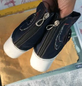 Denim Platform Heels (gladiator heel)