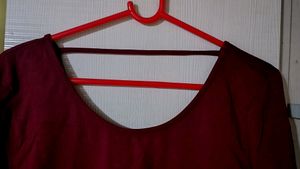 &#34;Ginger By Lifestyle&#34; Maroon Top With Freebie