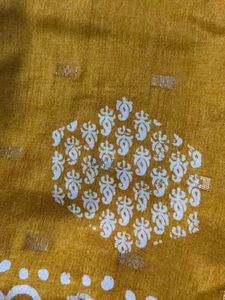 Yellow Printed Saree