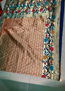 Beautiful multi colour banarasi silk saree