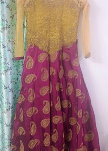 M Size ✨Purple 💜 Color Long Wedding Frock🫶🏻