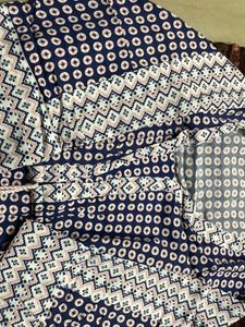 Printed Blue Kurta