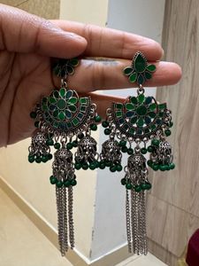 Silver Oxidised Earrings