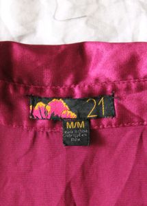 Satin Corset Shirt Top