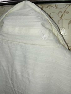 White Self Design Shirt