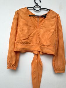 Orange Cropped Top