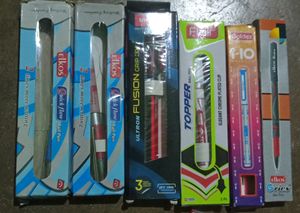 Pens Of Both Blue And Red