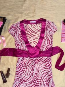 🎀 y2k hot pink babydoll top 🎀