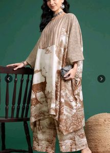 Animal Print Kaftan With Plazzo