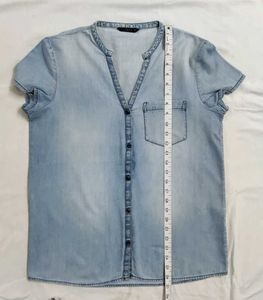 ONLY Denim V- Neck Shirt