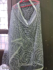 Silver Netted Dupatta