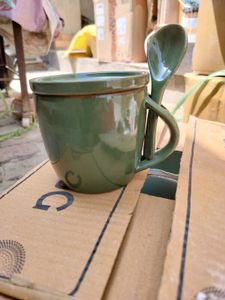 Coffee Mug Combo With Coaster And Spoon