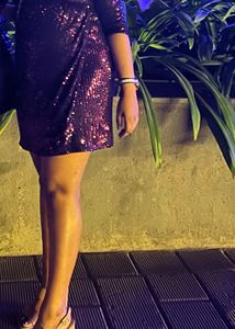 Pretty Purple Embellished Dress