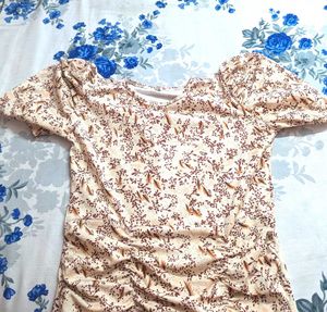 💮🏵️Floral Ruched Mini Dress💮🏵️