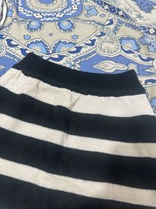 Striped Knit Skirt