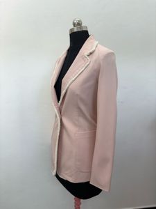 Pink Blazer with White Trim
