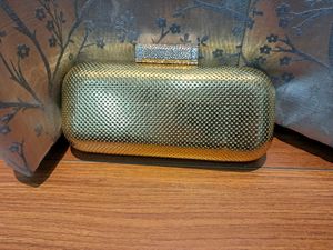 33) Metallic Gold Clutch