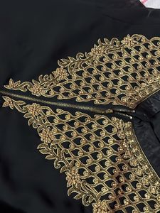 Elegant Black &amp; Gold Embellished Dress