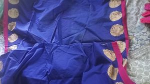 Navu Blue And Pink Combo Saree