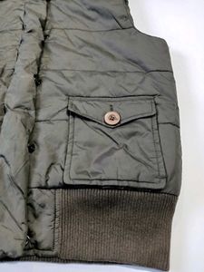 Fur Hooded Padded Vest Size M Winter Jacket