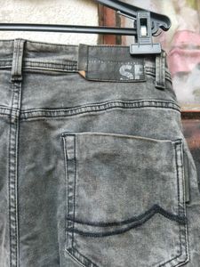 Distressed Gray Wash Jeans
