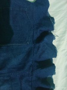 Denim Ruffle Mini Skirt