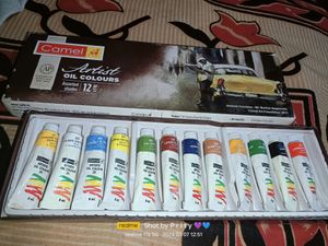 Oil Colours Brush And Palate Full Set