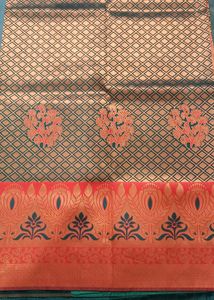 Beautiful Kerala Silk Saree With Blouse Piece