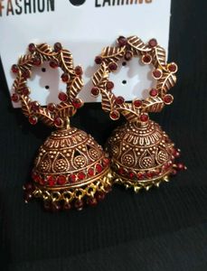 Beautiful Dark Red Jhumka