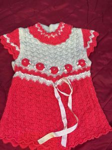 Adorable Hand-Knitted Baby Dress
