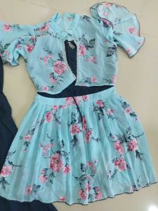 Blue Palazzos top set