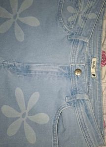 Floral Denim Jeans