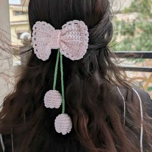 Crochet Bow Hair Clip