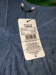 Blue Textured Top - Shein