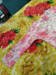 Pink Embroidered Kurta