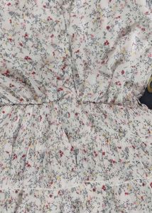 Floral Print Ruffled Dress