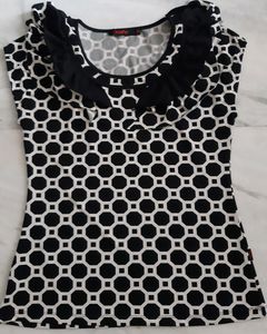 Black & White Party Wear Stylish Top