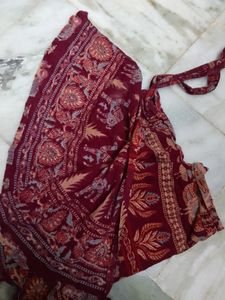 Elephant Print Wrap Skirt