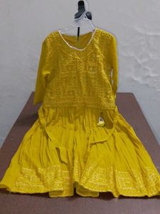 Yellow Embroidered Kurta Set