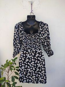 Cute Shein Black Floral Dress