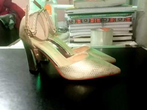 Elegant Golden Pointed Heels