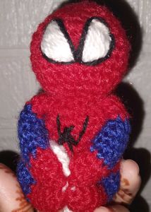 Crochet Spiderman Figure Keychain