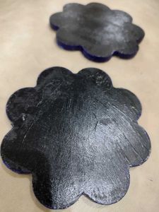 Resin Hand painted Coaster Set Of 2
