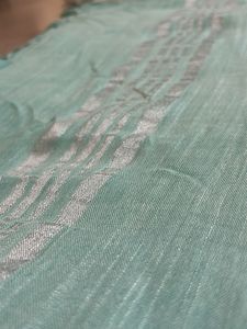 Sea Green Dupatta with Silver Border