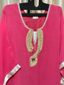 Pink Kaftan Kurta