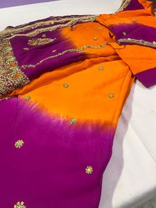 Royal Purple &amp; Orange Designer Lehenga Choli